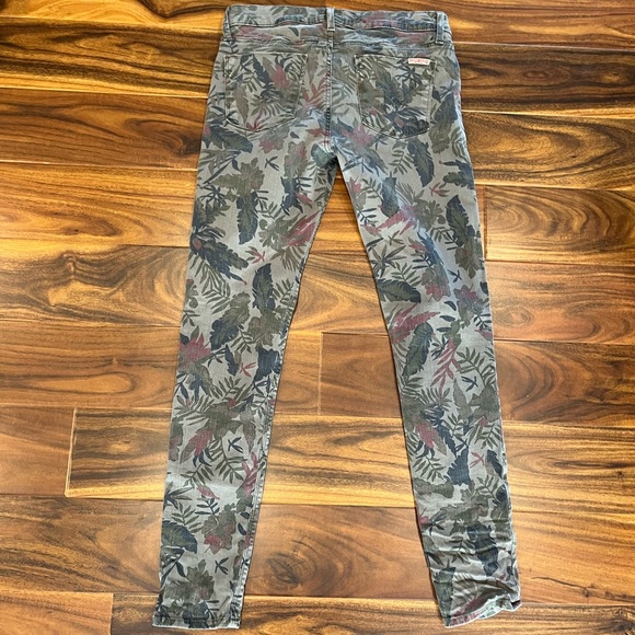 Hudson skinny tropical print olive green jeans, size 28 - Picture 5 of 11